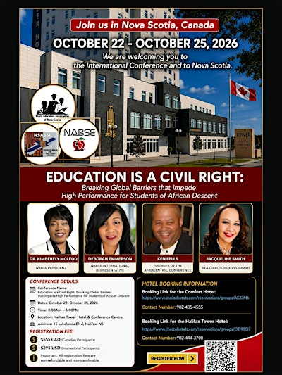 NABSE's International Regional Conference - The Black Educators Association | Halifax Tower Hotel & Conference Centre, an Ascend Collection Hotel
