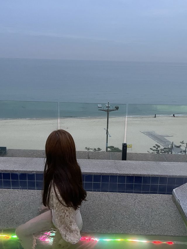 부산 파라다이스 호텔🏨 해운대 정면 뷰🌊 야외 오션스파 풀 & 씨메르