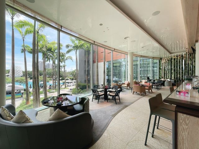 Luxury resort bar with a view