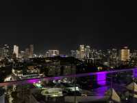 Soaking in the moonlight and cityscape 