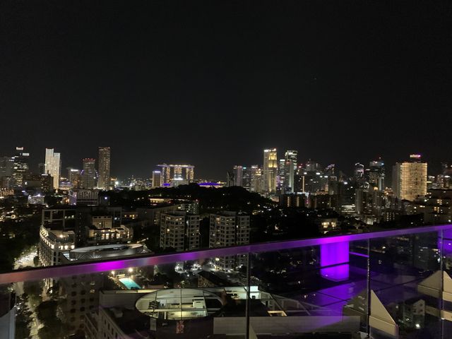 Soaking in the moonlight and cityscape 