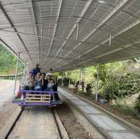 The Bamboo train trip in Battambang Cambodia 