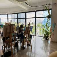 Getting artsy at WIA. Art Studio