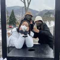 눈덮인 설산과함께❄️씨사이드리조트 루지