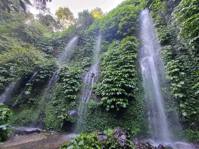 Wonderful waterfall in the center of Lombok