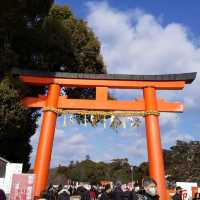 京都上賀茂神社で初詣で。
