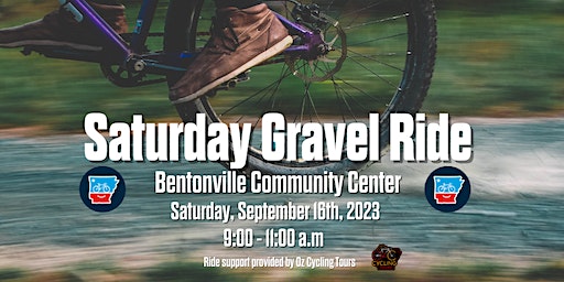 PeopleForBikesNWA Supported Saturday Gravel Ride (Bentonville) | Bentonville Community Center
