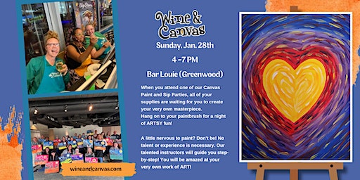 Greenwood Paint n Sip – Bright Heart’s Light | Bar Louie - Greenwood Park Mall