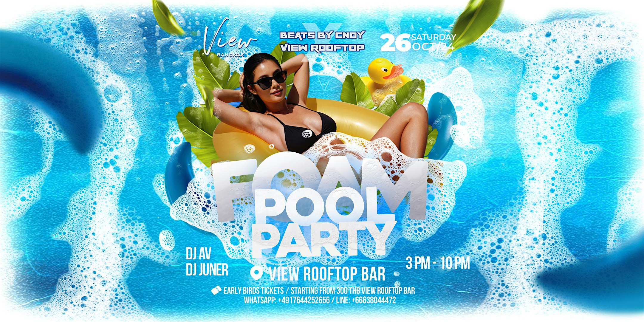 BeatsByCNDY X View Rooftop MEGA Foam Pool Party | View Bangkok Rooftop Bar & Restaurant