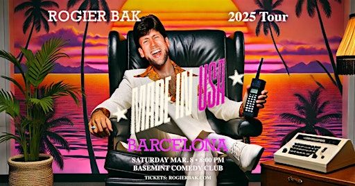Rogier Bak: Made in USA TOUR • English COMEDY in BARCELONA | Mint Bar