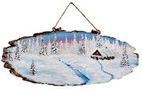 Cabin in the Snow on Wood, a PAINT & SIP EVENT with Lisa | Laconia Country Club