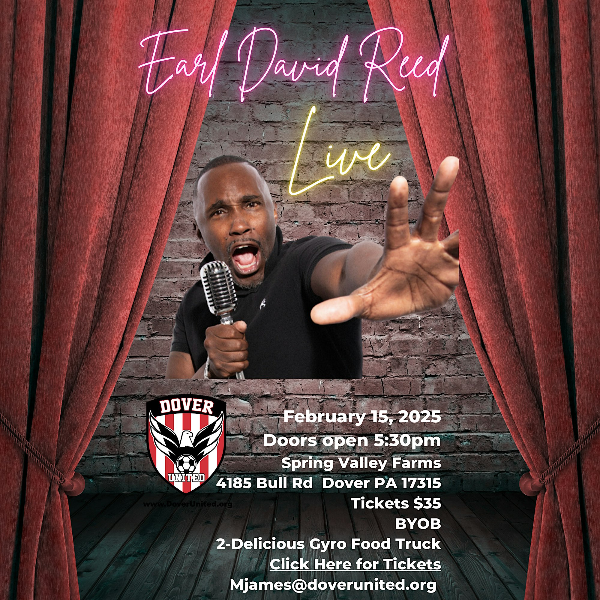 Earl David Reed Comedy Show | Spring Valley Farms, Bull Road, Dover, PA, USA