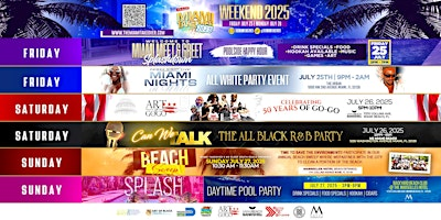 17th Annual Miami Takeover 2025: Weekend Party Pass | Miami Beach