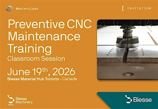 Biesse in Canada: CNC Machine Maintenance Masterclass | 175 Milani Blvd unit 201