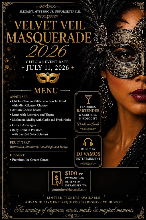 Velvet Veil Masquerade 2026 | 3258 Shelburne Pl