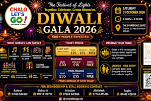 Diwali Gala 2026 | Birmingham  Dinner, DJ & Family Celebration | The Conference Suite