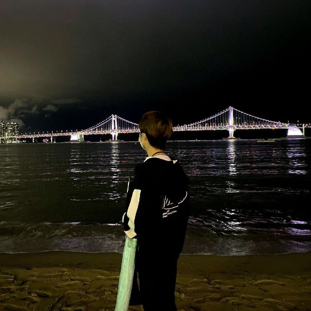 부산 광안리 해수욕장, 밤 산책하기 좋은 곳