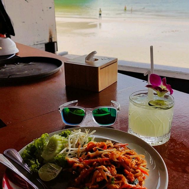 Beautiful view café at the Railay beach. 