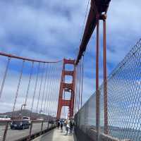 cycling Sausalito across Golden Gate Bridge