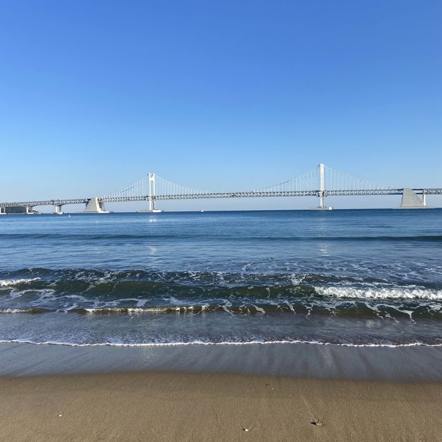부산 겨울 바다 분위기, 광안리 해수욕장 