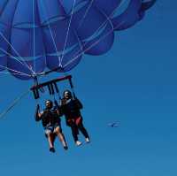 Flying above the Pacific Ocean