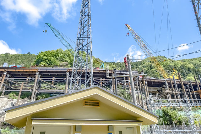 新緑の小仏バス停付近