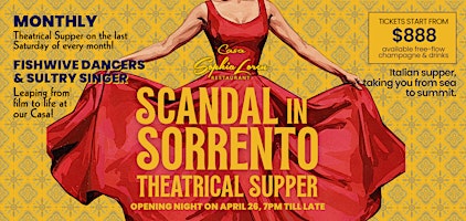 Scandal in Sorrento Theatrical Supper | Casa Sophia Loren
