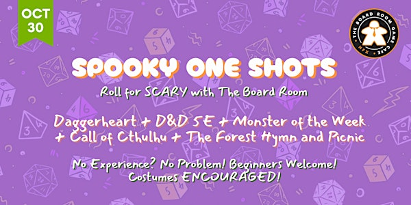 Spooky RPG Halloween at the Board Room Game Cafe! | Board Room Game Cafe