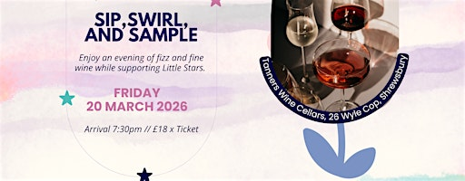 Little Stars Fizz Tasting & Wine Cellar Tour Fundraiser | Tanners Wines Shrewsbury
