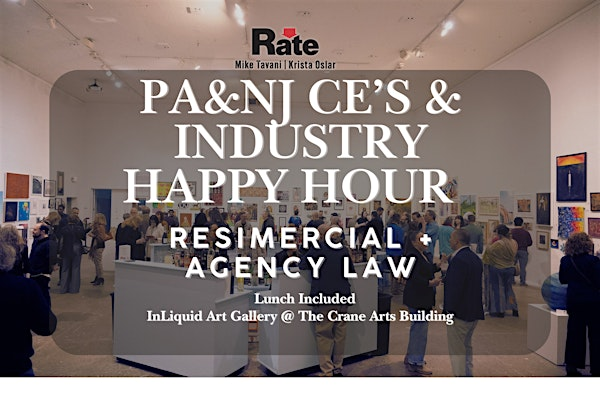 Industry Exchange: NJ–PA 6HRS Continuing Education & Happy Hour | InLiquid Gallery