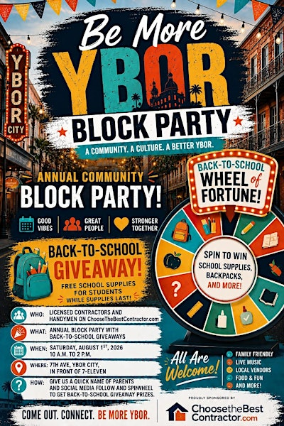 Be-more Ybor Back-to-school Giveaway 2026 | 1535 E 7th Ave