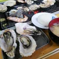 [糸島市]かき小屋で海鮮焼堪能😋「徳栄丸」