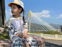 一個觀景台影到兩條大橋