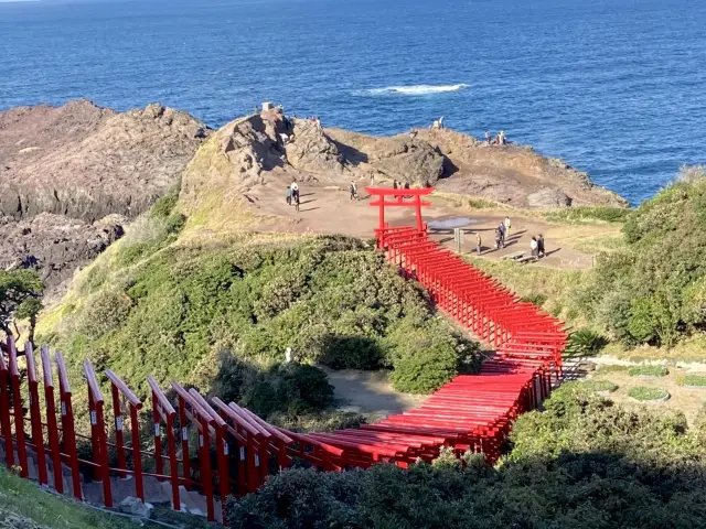 山口観光⛩赤青緑のコントラストが美しい👏👏【元乃隅神社】