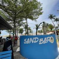 Many food options at Siloso Beach 