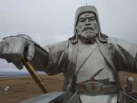 The statue of Genghis Khan in Mongolia