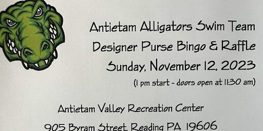 ANTIETAM AQUATIC CLUB DESIGNER PURSE BINGO | 905 Byram Street, Reading, PA, USA