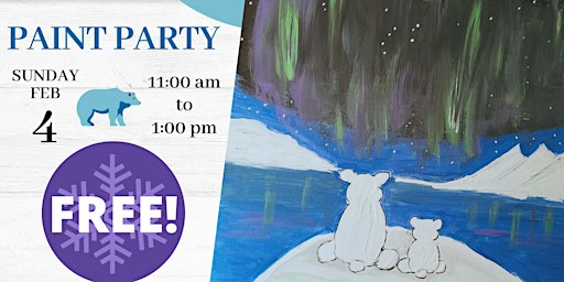artyparty SnoSpree Paint Party - "Arctic Aurora" | Pembroke Memorial Centre - Activity Room