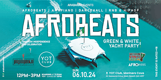 Afrobeats Green & White Yacht Party | YOT Club