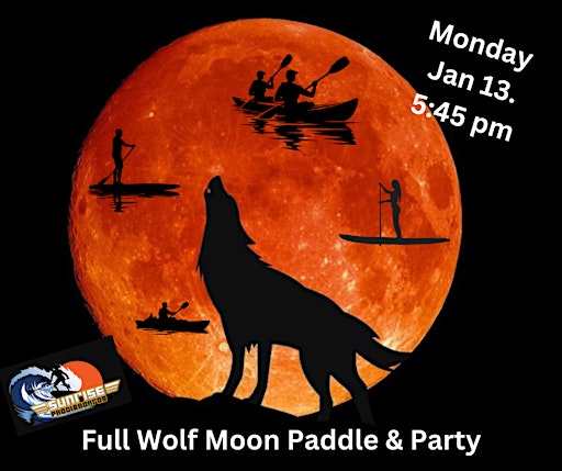Full Wolf Moon Paddle and Party (Kayak and SUP) | Sunrise Paddleboards