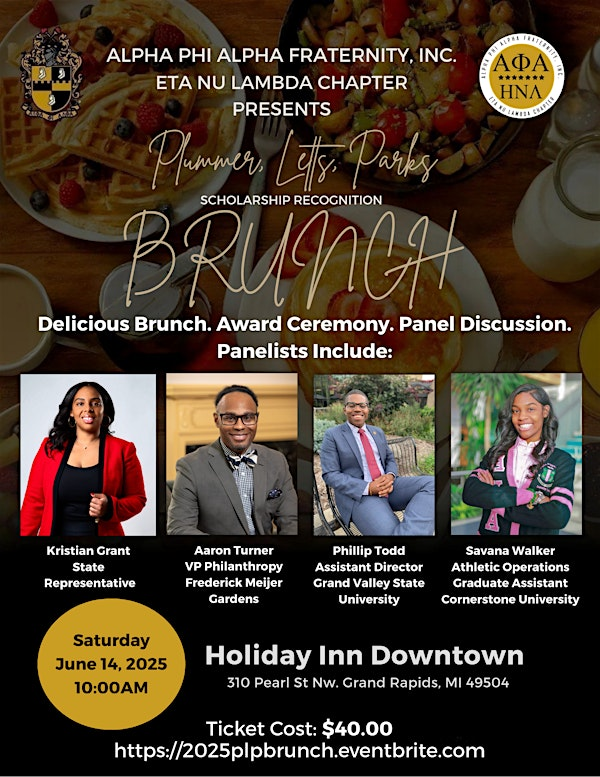 2025 Alpha Phi Alpha Plummer, Letts, Parks Scholarship Recognition Brunch | Holiday Inn Grand Rapids Downtown, an IHG Hotel
