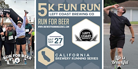 5k Beer Run x Left Coast Brewing Co | 2025 CA Brewery Running Series | Left Coast Brewing Distillery Smokehouse - Irvine
