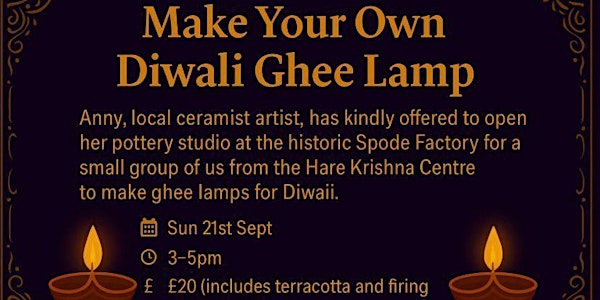 Ghee lamp making | Studio 39, ACAVA  SPODE WORK studios