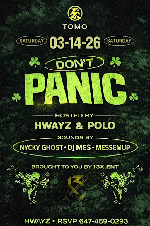 DON'T PANIC Vol.10 | Tomo Restaurant, Clarence Street, Ottawa, ON, Canada