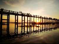 Beautiful Sunset at U Bein Bridge