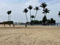 Sun and sand at Siloso Beach Sentosa SG