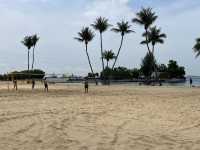 Sun and sand at Siloso Beach Sentosa SG