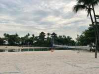 Cycling along the beaches of Sentosa