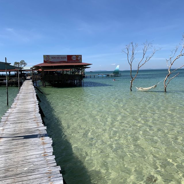 Spectacular beach littered with starfish….