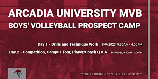 Arcadia University Boys' Volleyball Prospect Camp | Arcadia University